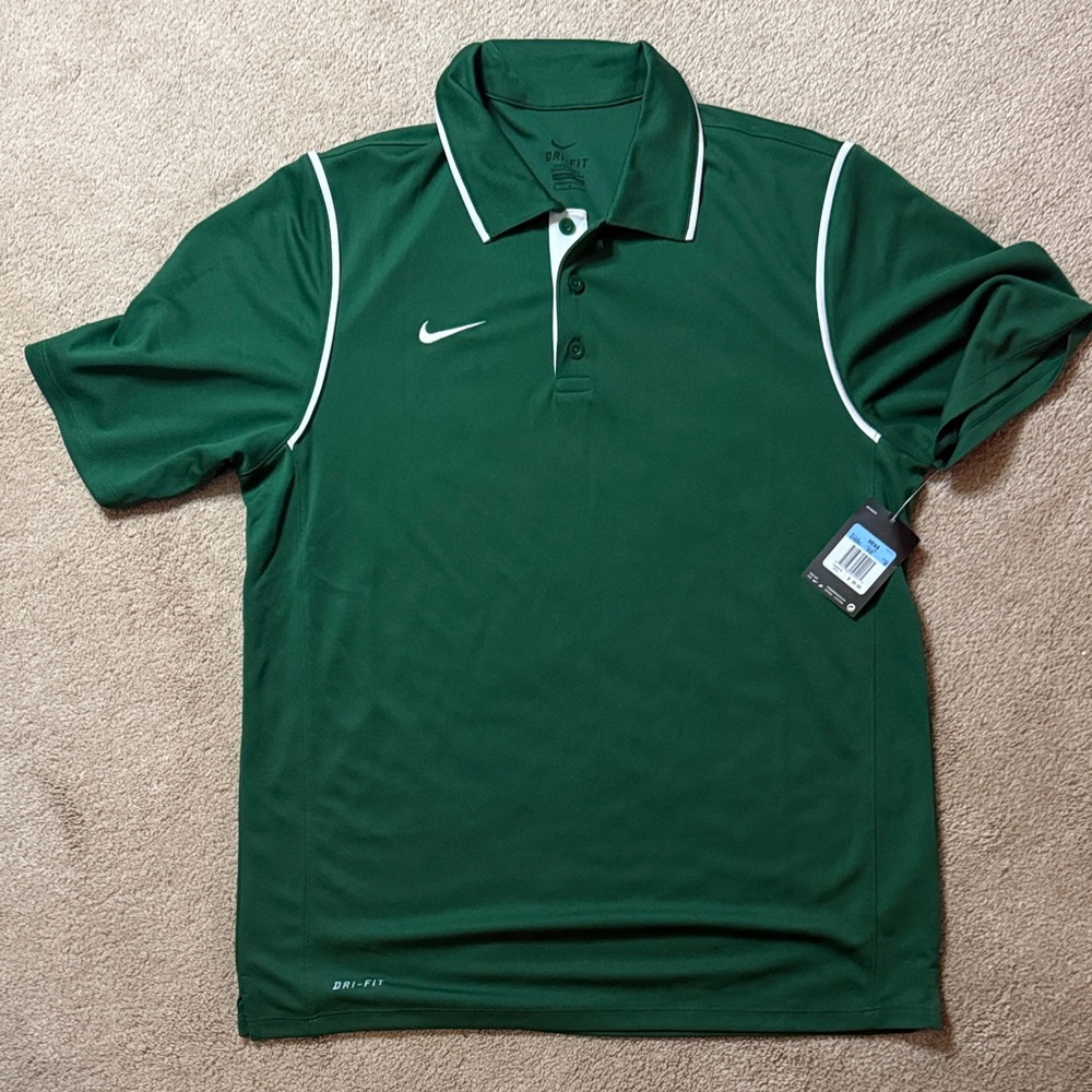 Nike Men's Hunter Green Polo Shirt Medium NWT